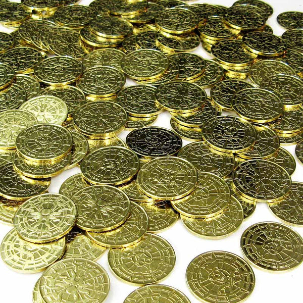Gold Pirate Coins in Varying Quantities